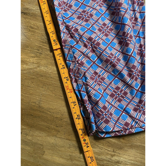 Rachel Comey Holt Geometric Print Purple Blue Puff Sleeve Ankle Jumpsuit Size 6 - Picture 12 of 14